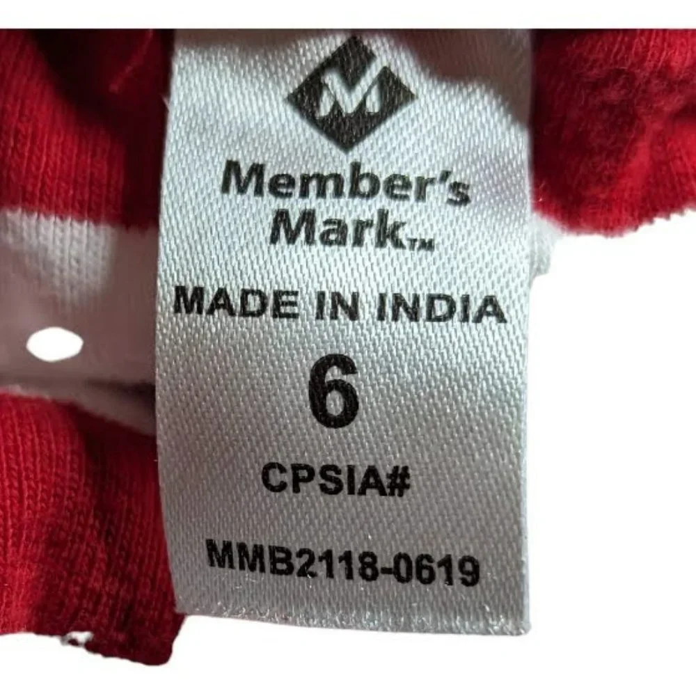 Member's Mark Elf Pajama Set Size 6